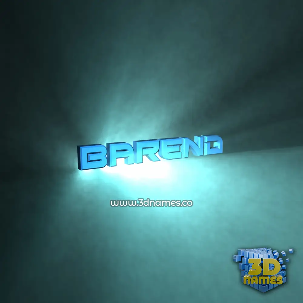 barend in Light Shine style - 3D name wallpaper