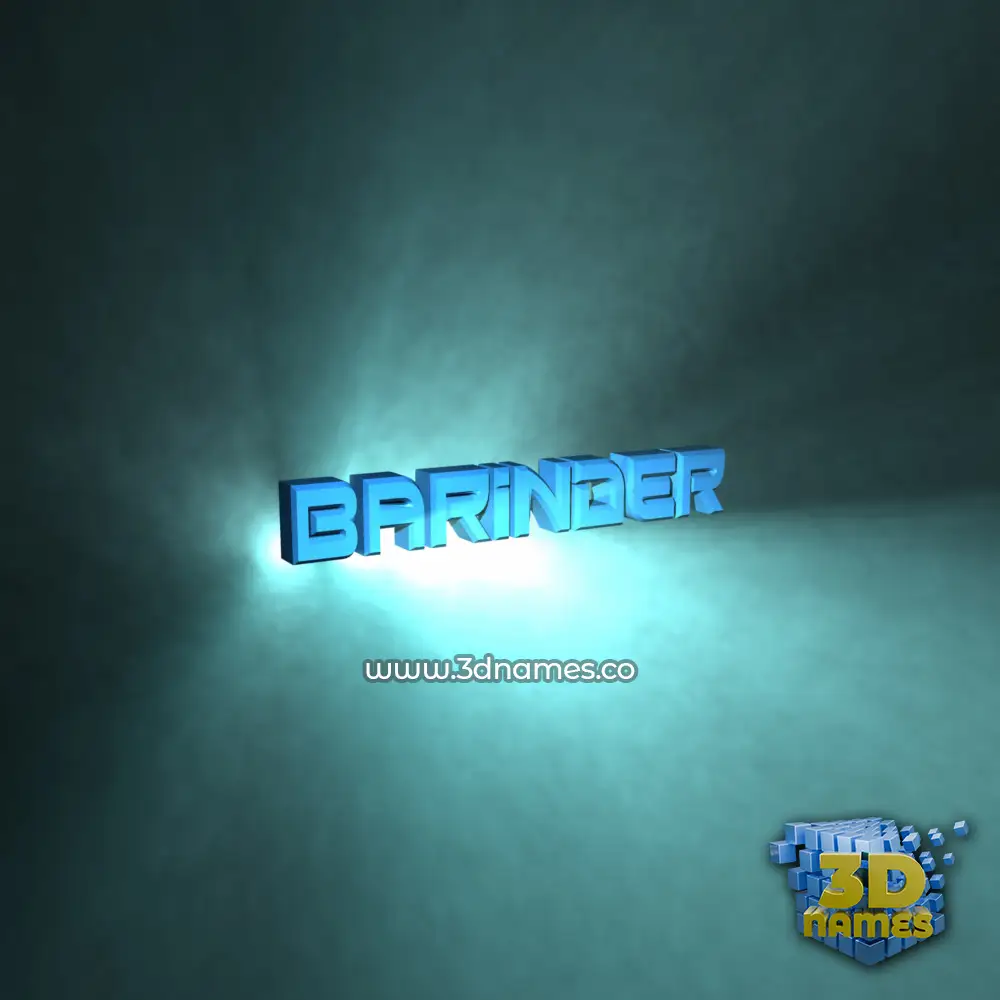 barinder in Light Shine style - 3D name wallpaper
