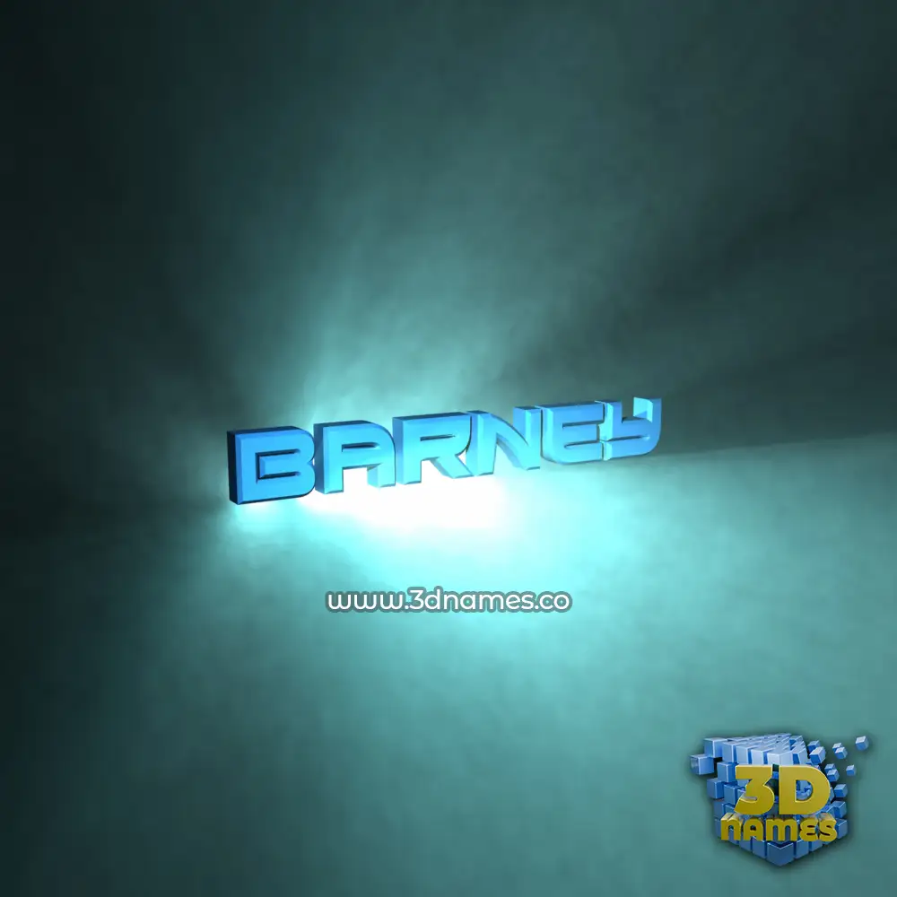 barney in Light Shine style - 3D name wallpaper