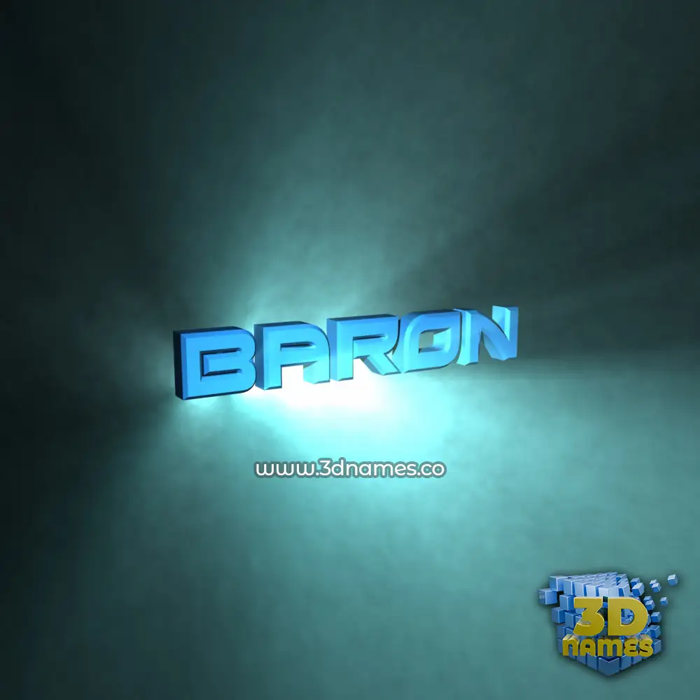baron in Light Shine style - 3D name wallpaper