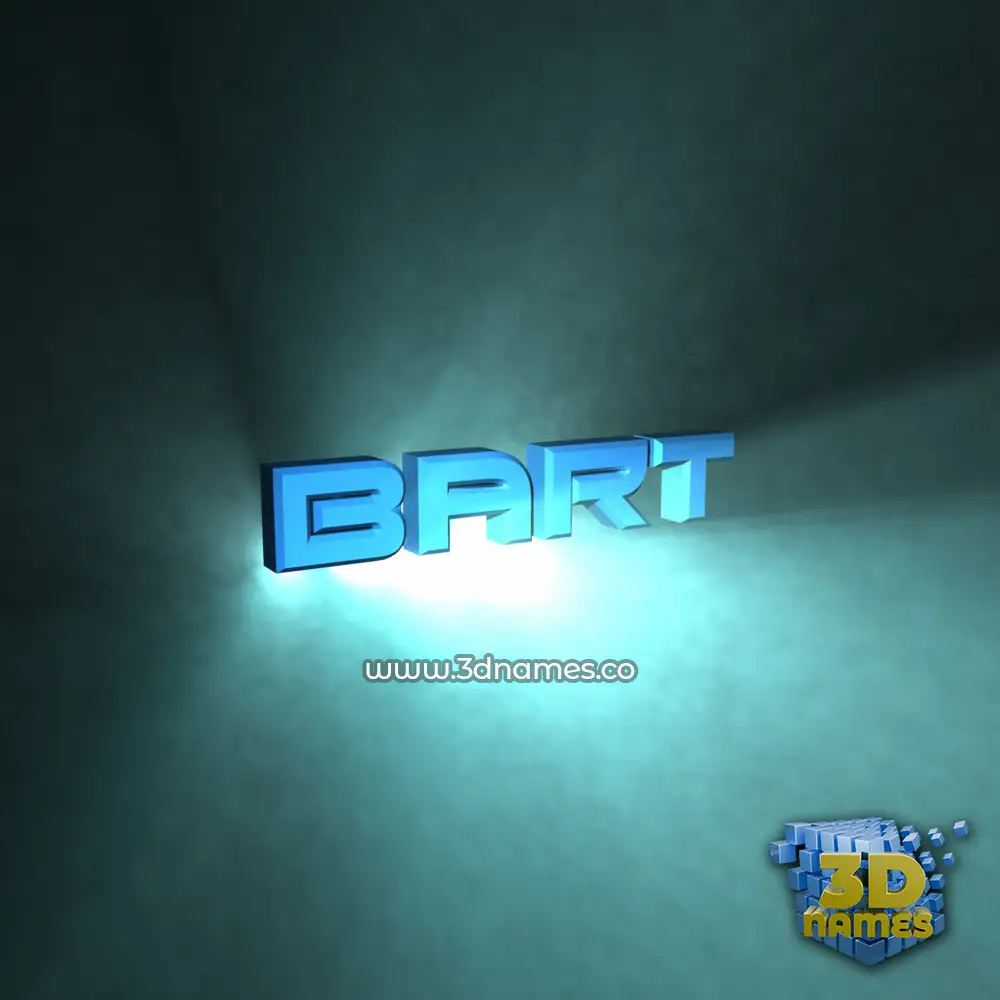 bart in Light Shine style - 3D name wallpaper