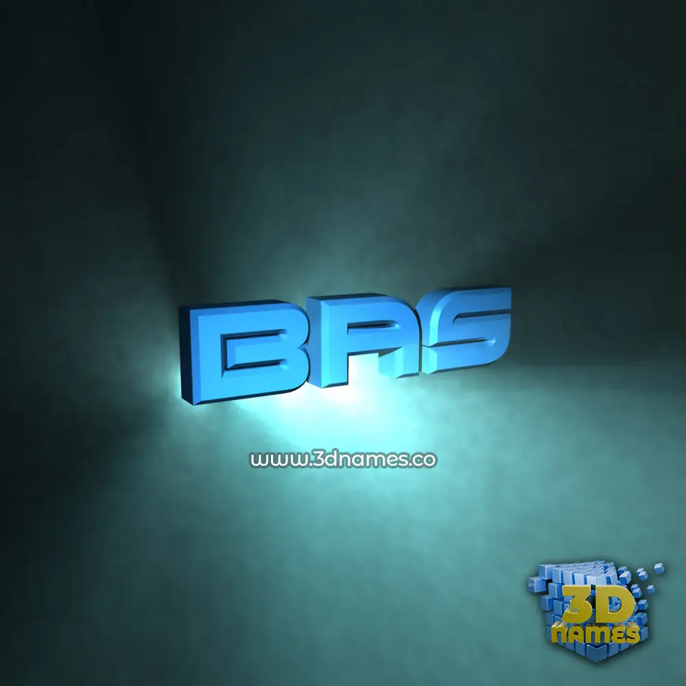 bas in Light Shine style - 3D name wallpaper