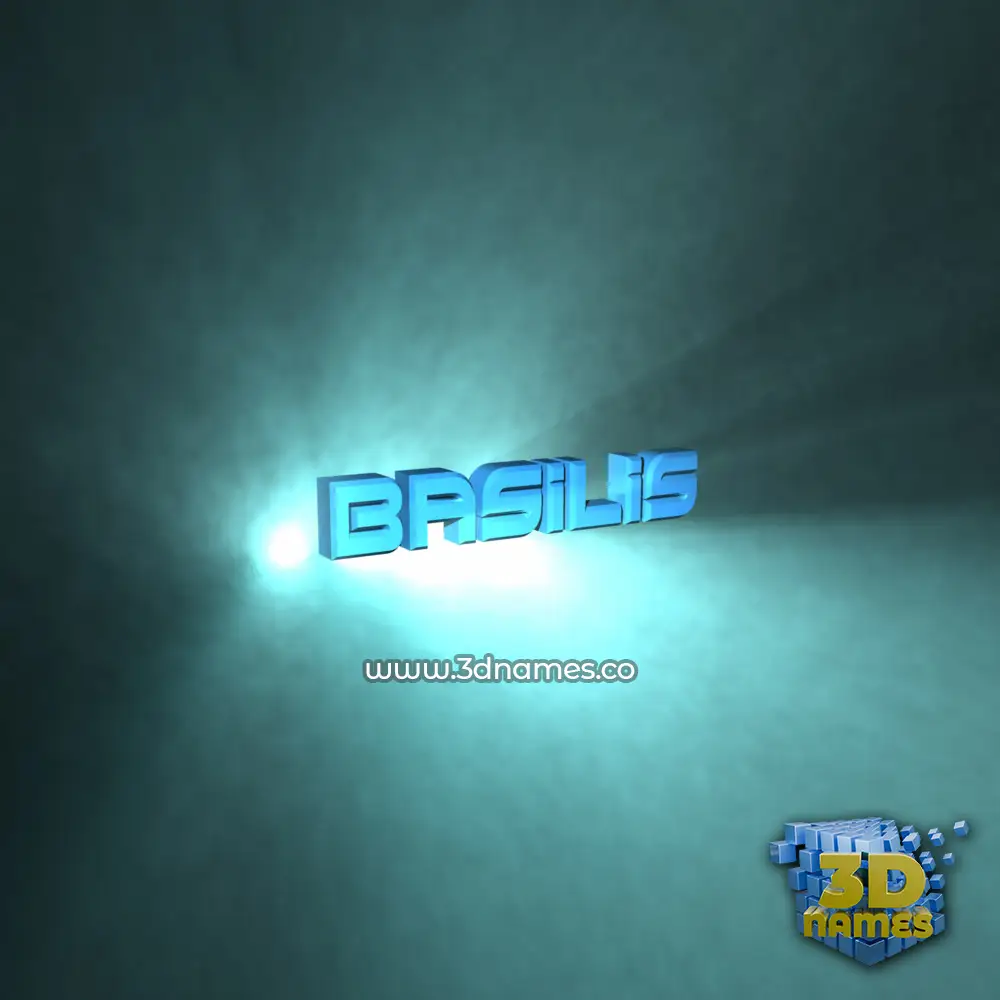 basilis in Light Shine style - 3D name wallpaper
