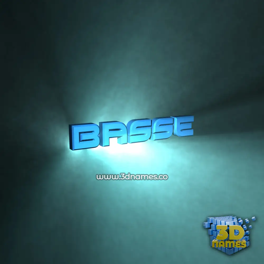 basse in Light Shine style - 3D name wallpaper