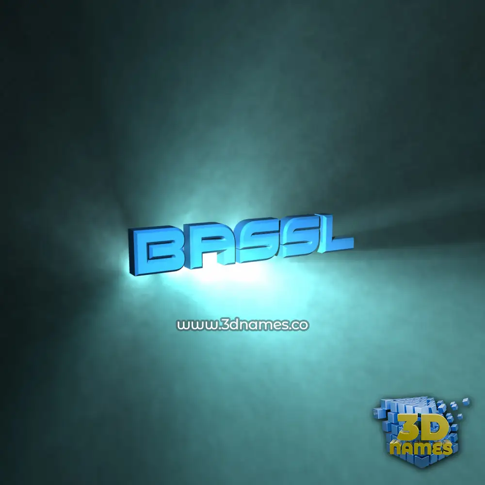 bassl in Light Shine style - 3D name wallpaper