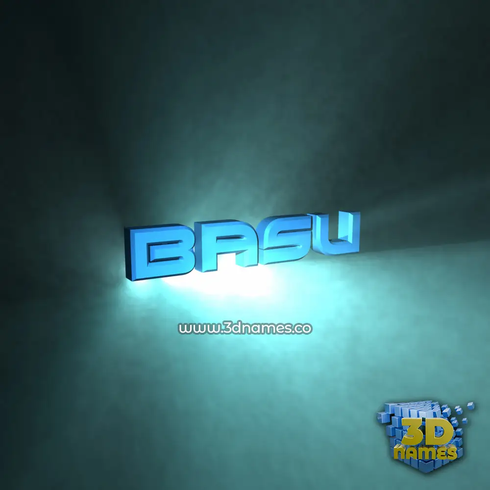basu in Light Shine style - 3D name wallpaper