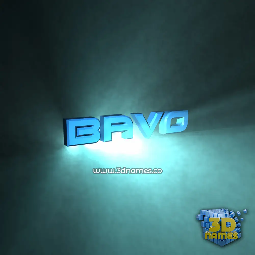 bavo in Light Shine style - 3D name wallpaper