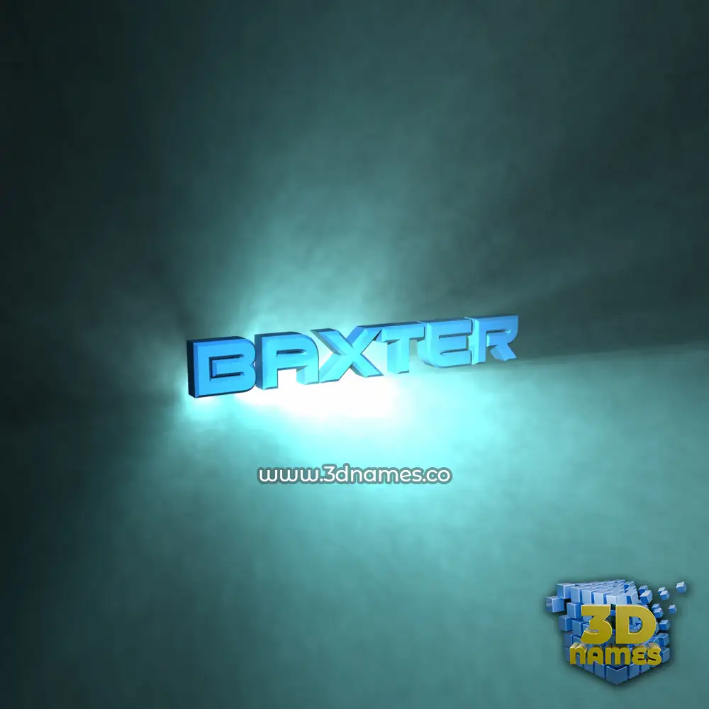 baxter in Light Shine style - 3D name wallpaper