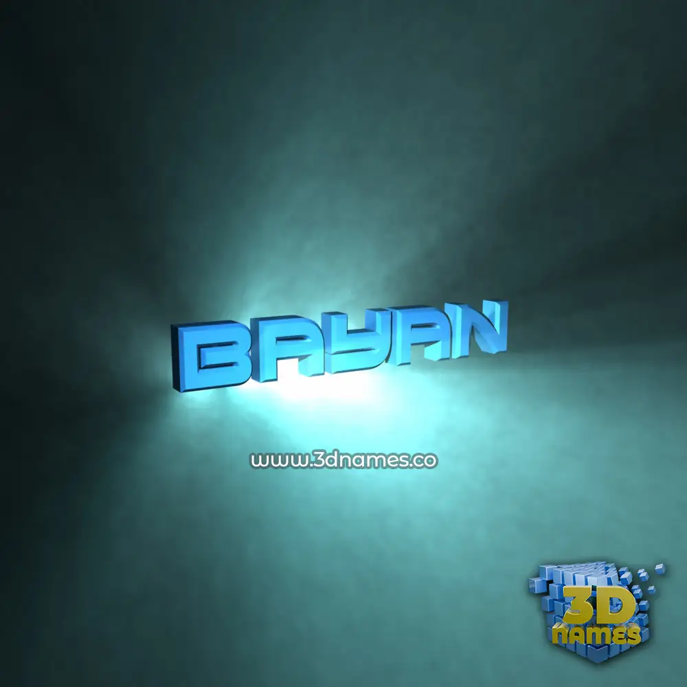 bayan in Light Shine style - 3D name wallpaper