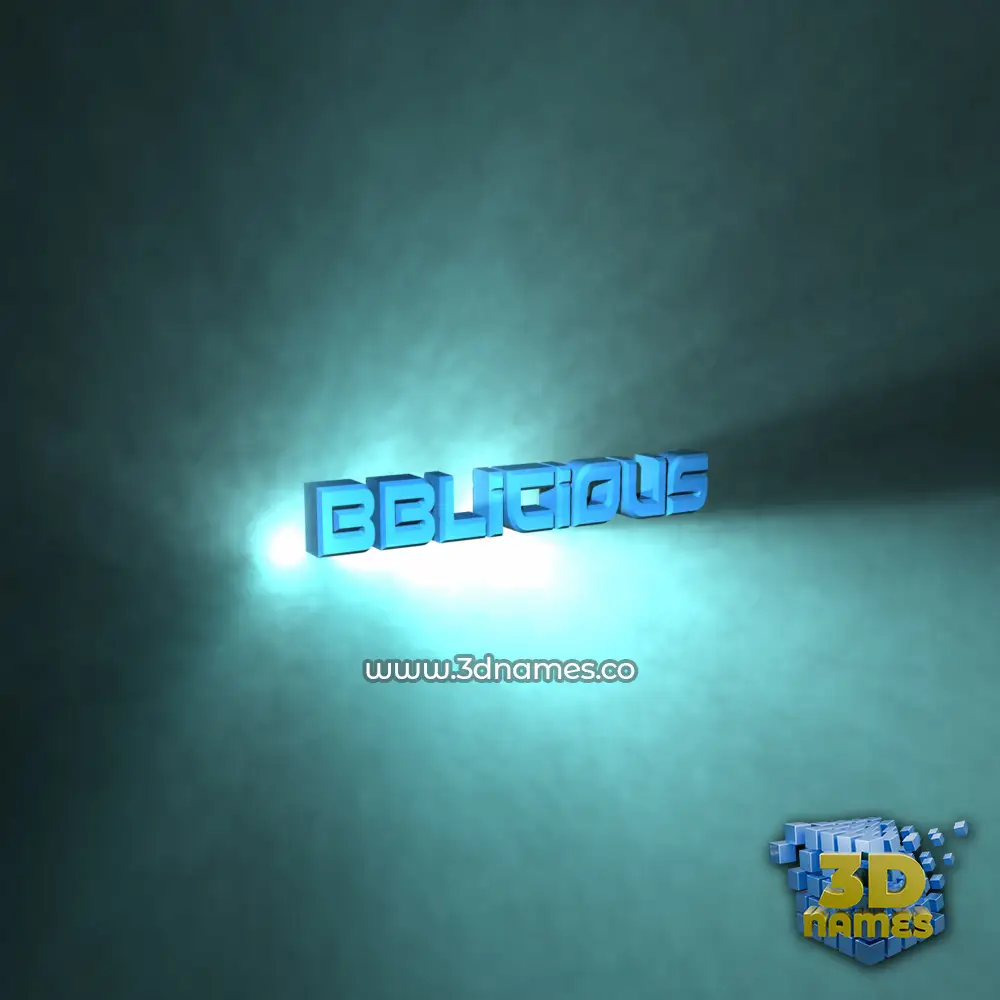 bblicious in Light Shine style - 3D name wallpaper