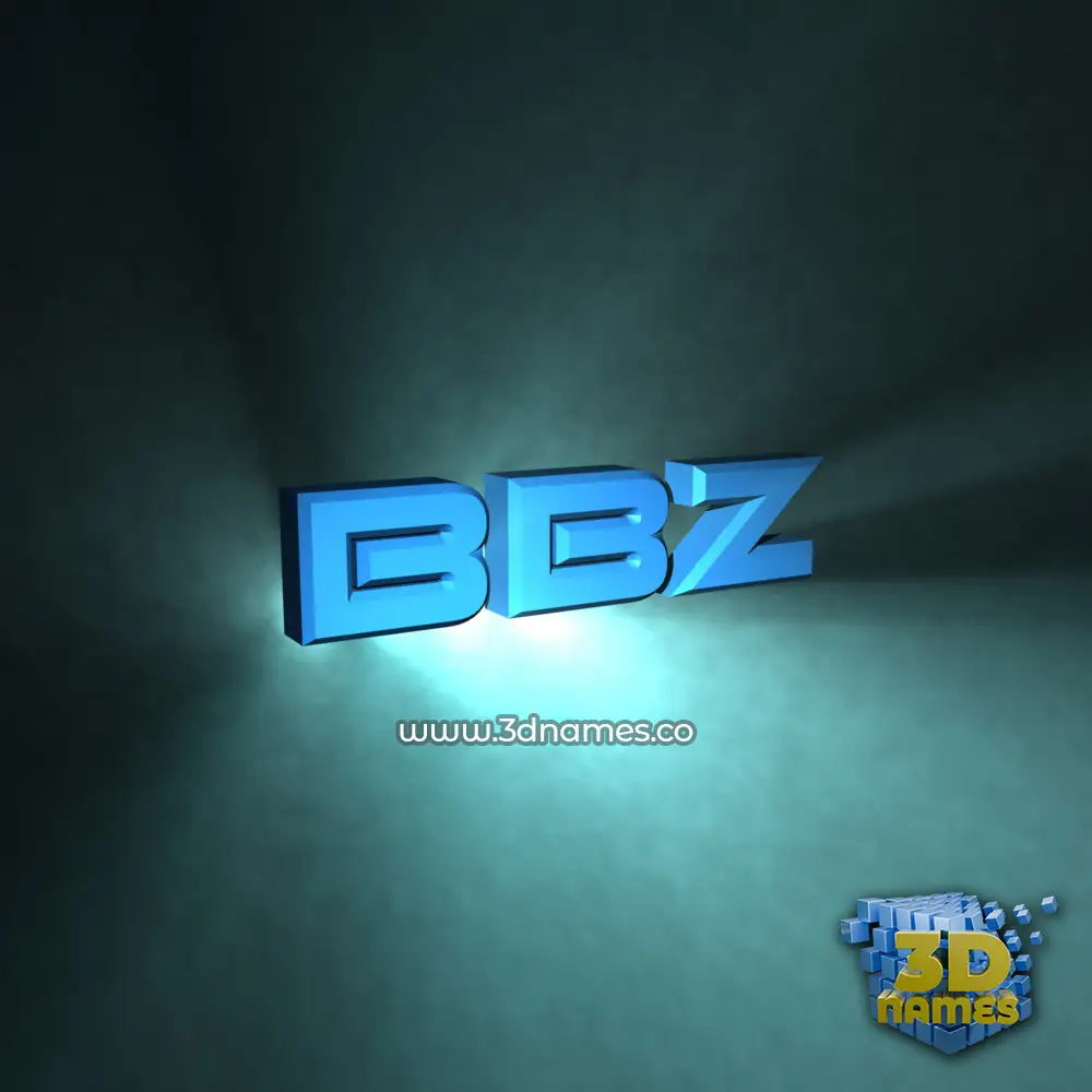 bbz in Light Shine style - 3D name wallpaper