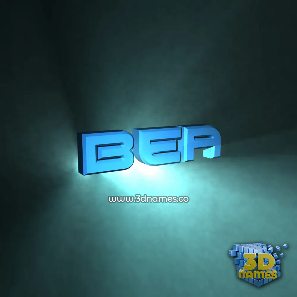 bea in Light Shine style - 3D name wallpaper