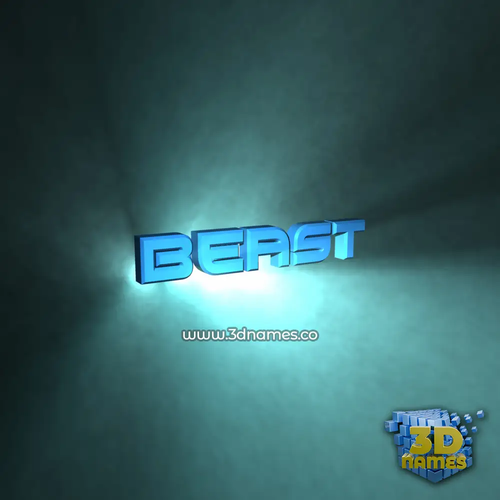 beast in Light Shine style - 3D name wallpaper