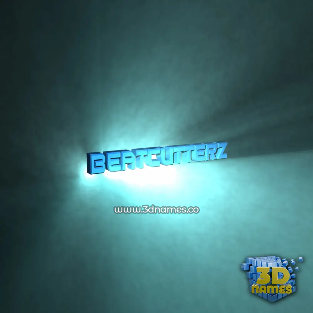 beatcutterz in Light Shine style - 3D name wallpaper