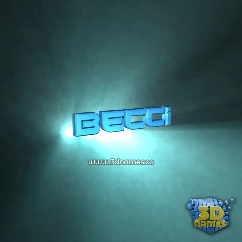 becci in Light Shine style - 3D name wallpaper