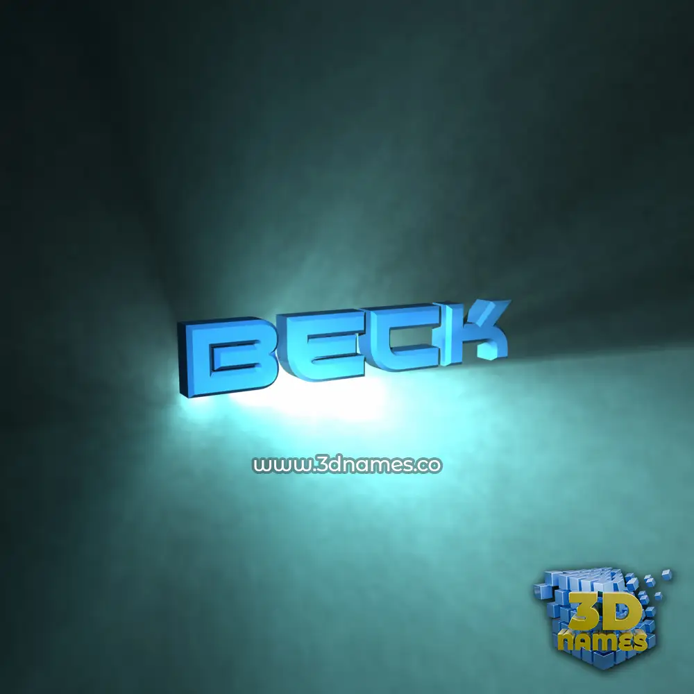 beck in Light Shine style - 3D name wallpaper