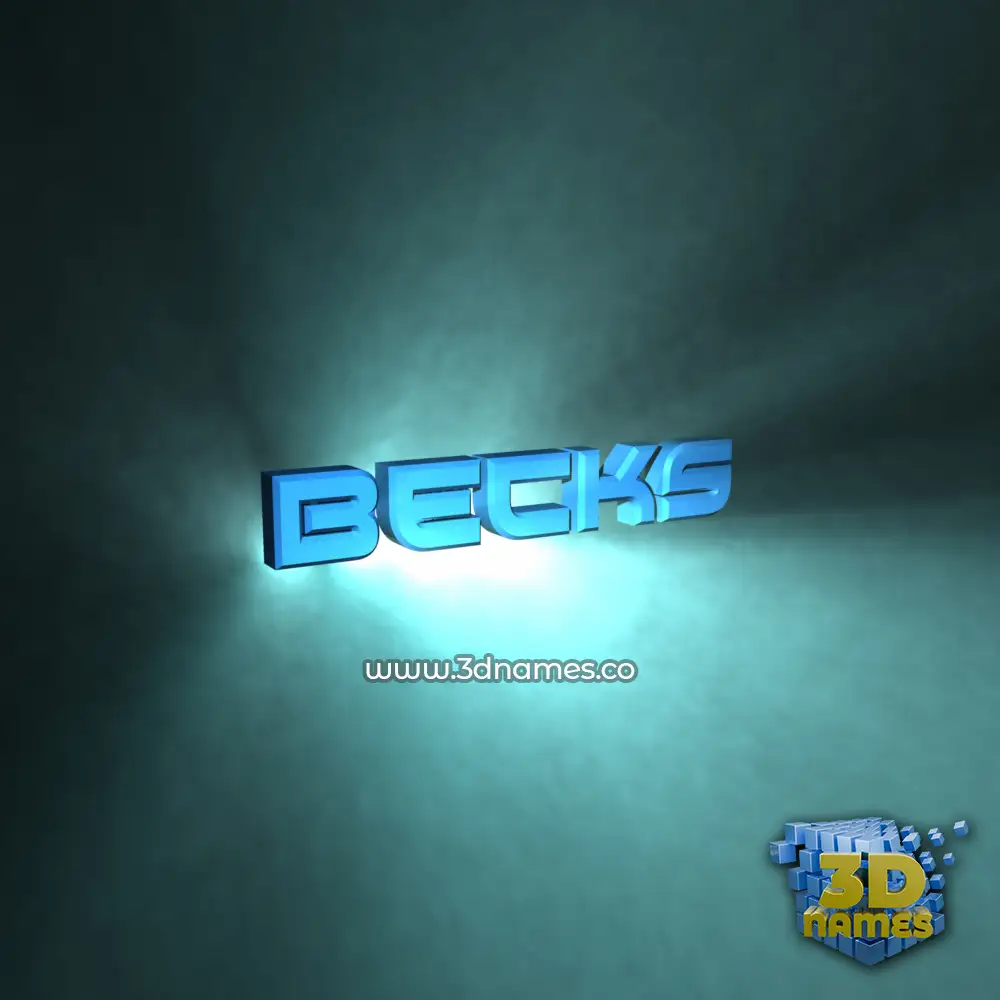 becks in Light Shine style - 3D name wallpaper