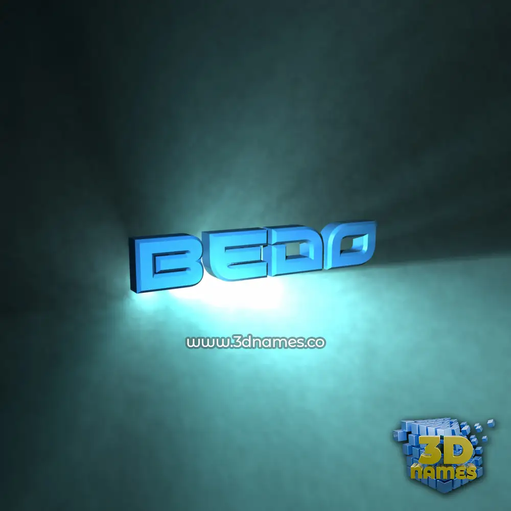 bedo in Light Shine style - 3D name wallpaper