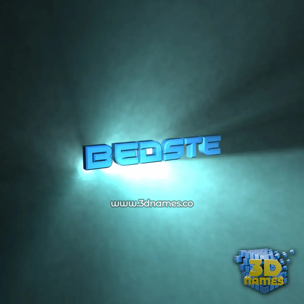 bedste in Light Shine style - 3D name wallpaper