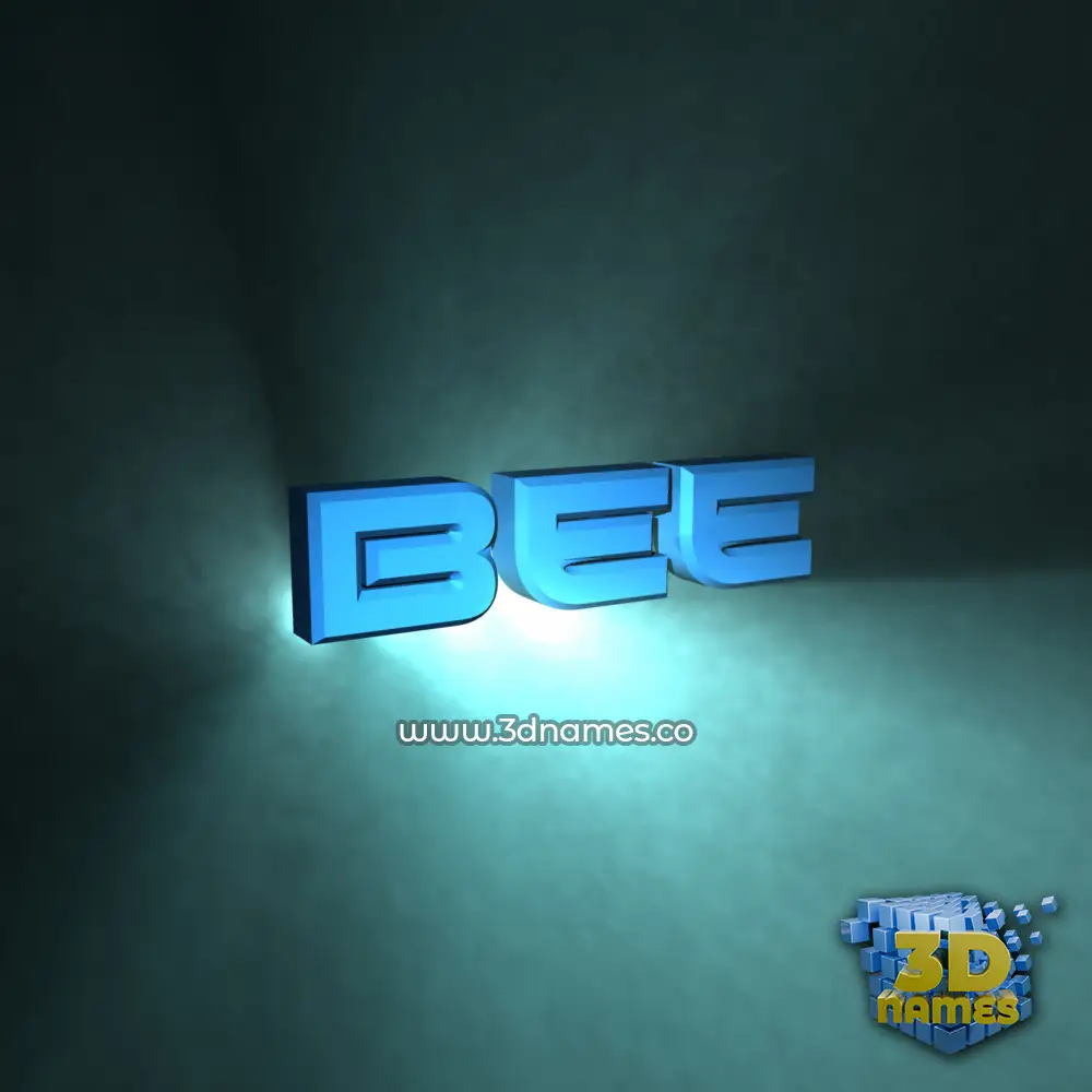 bee in Light Shine style - 3D name wallpaper