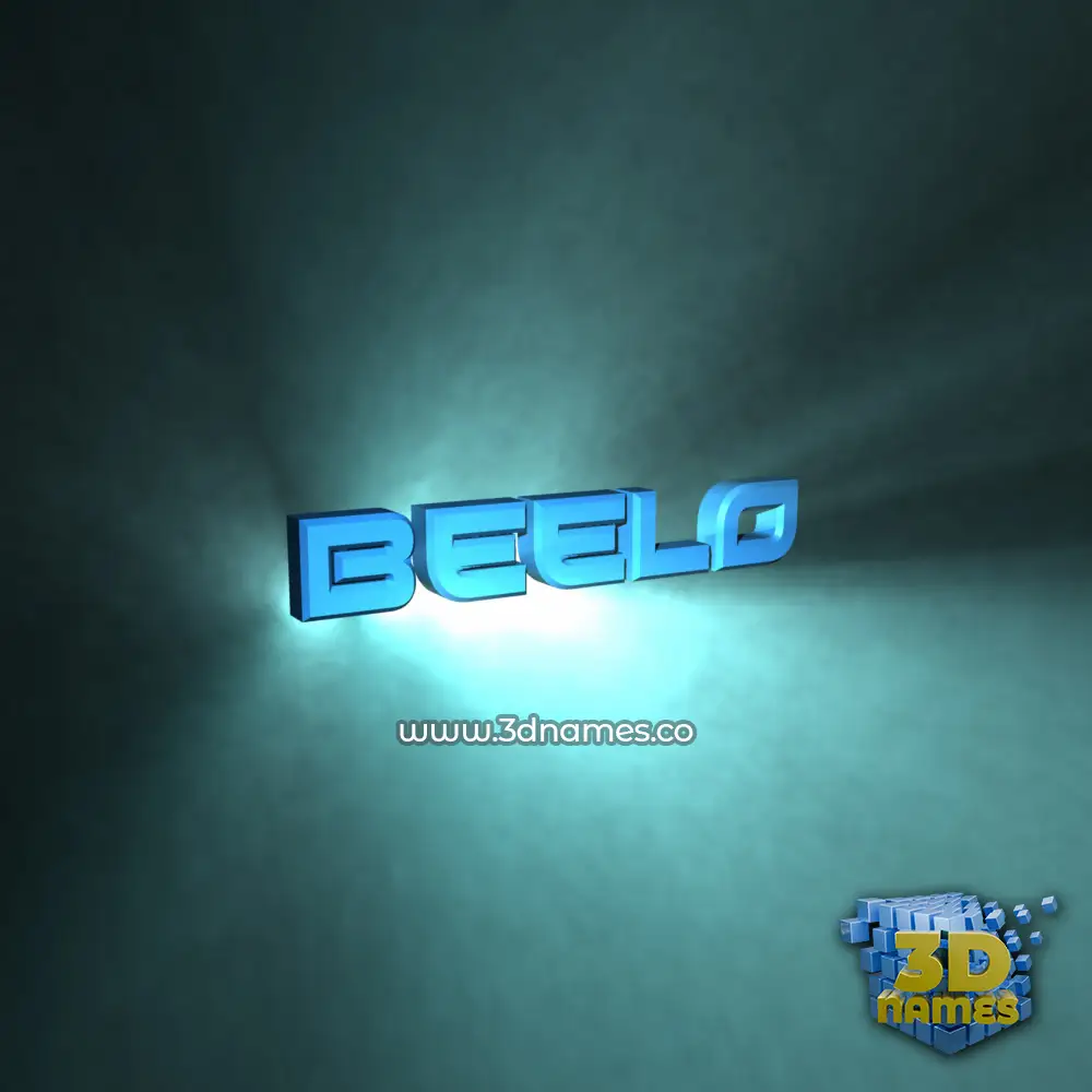 beelo in Light Shine style - 3D name wallpaper