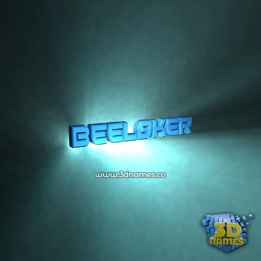 beeloker in Light Shine style - 3D name wallpaper