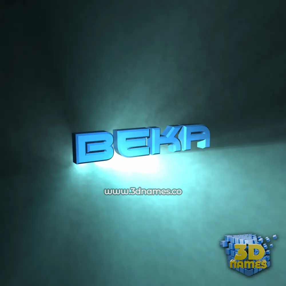 beka in Light Shine style - 3D name wallpaper