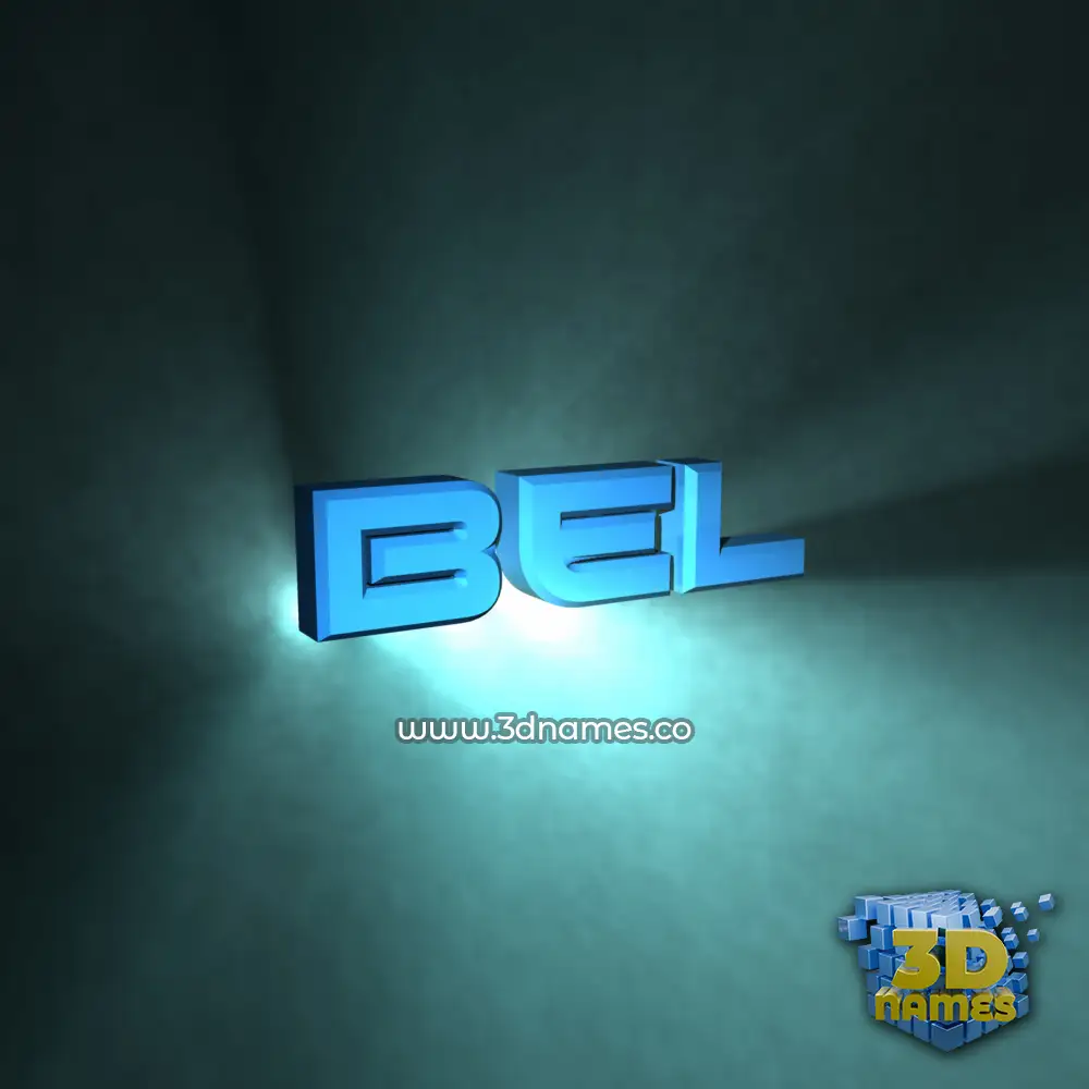 bel in Light Shine style - 3D name wallpaper