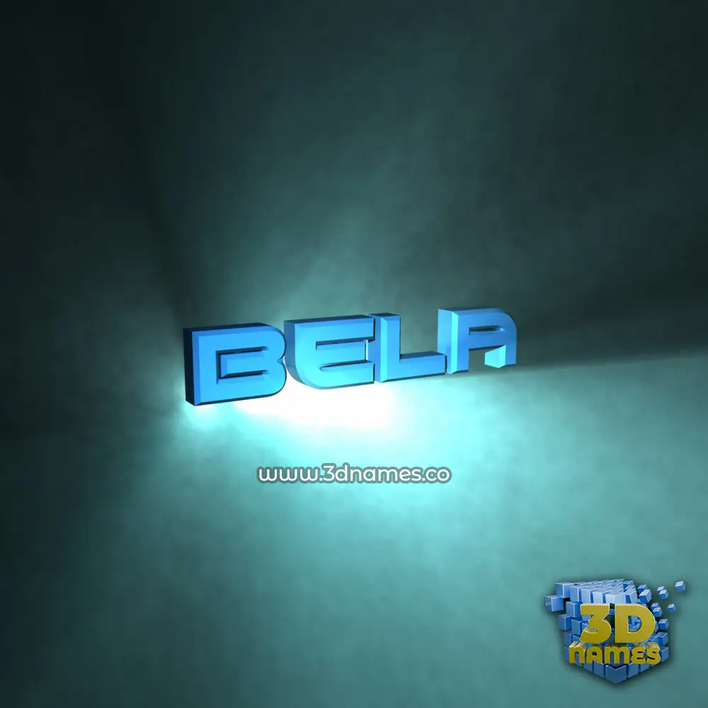 bela in Light Shine style - 3D name wallpaper