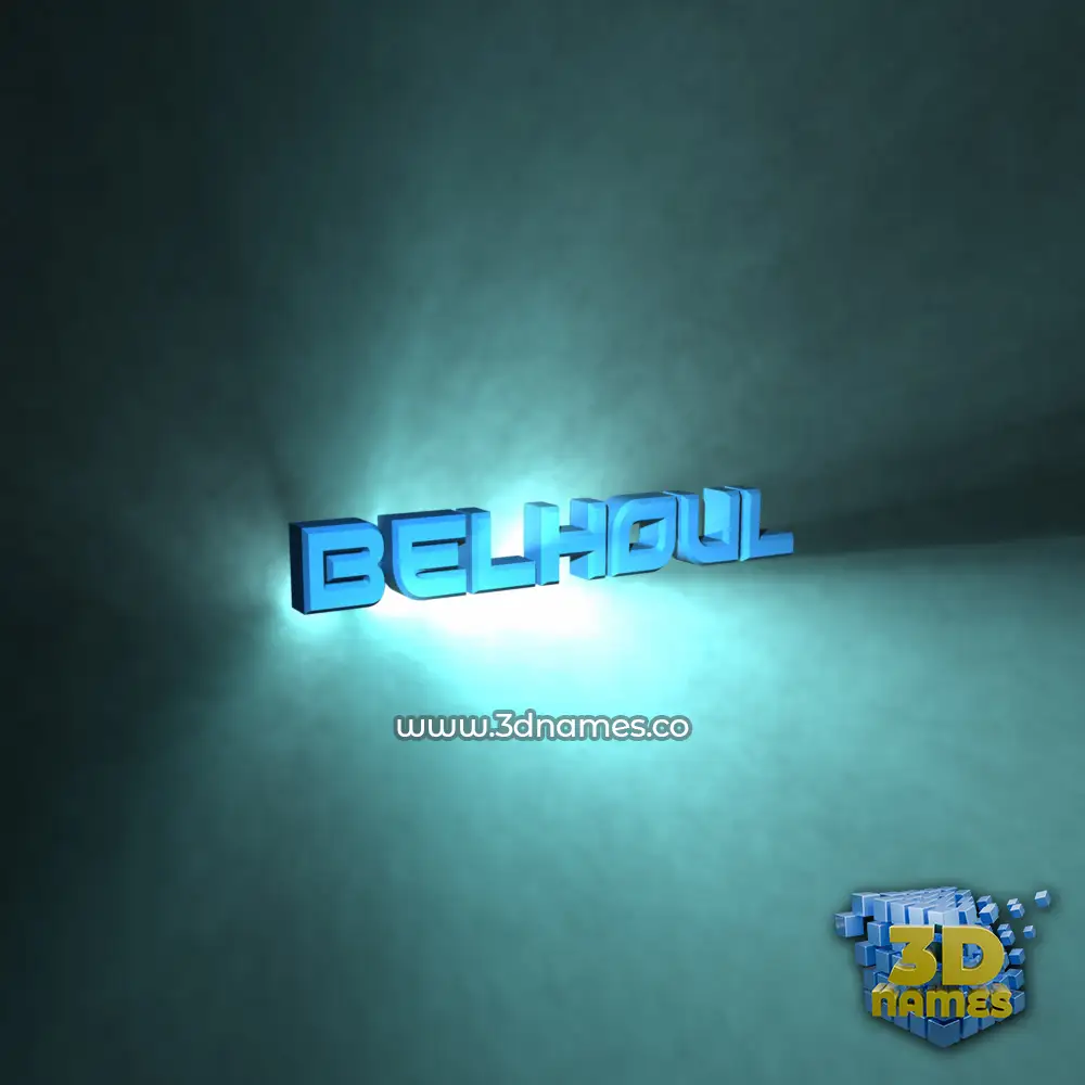 belhoul in Light Shine style - 3D name wallpaper