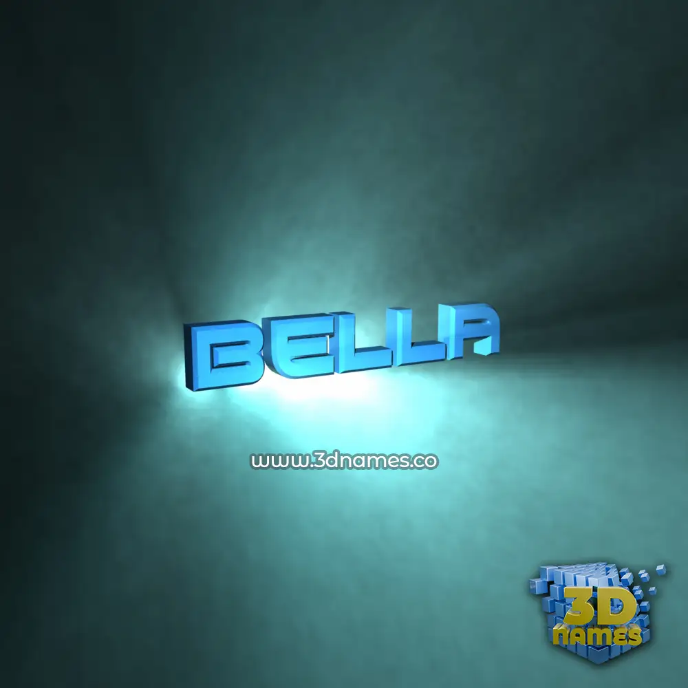 bella in Light Shine style - 3D name wallpaper