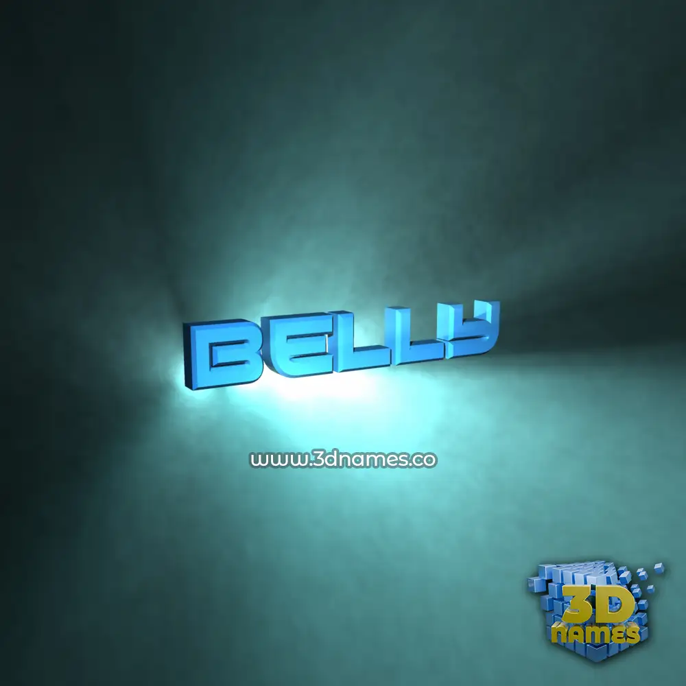 belly in Light Shine style - 3D name wallpaper