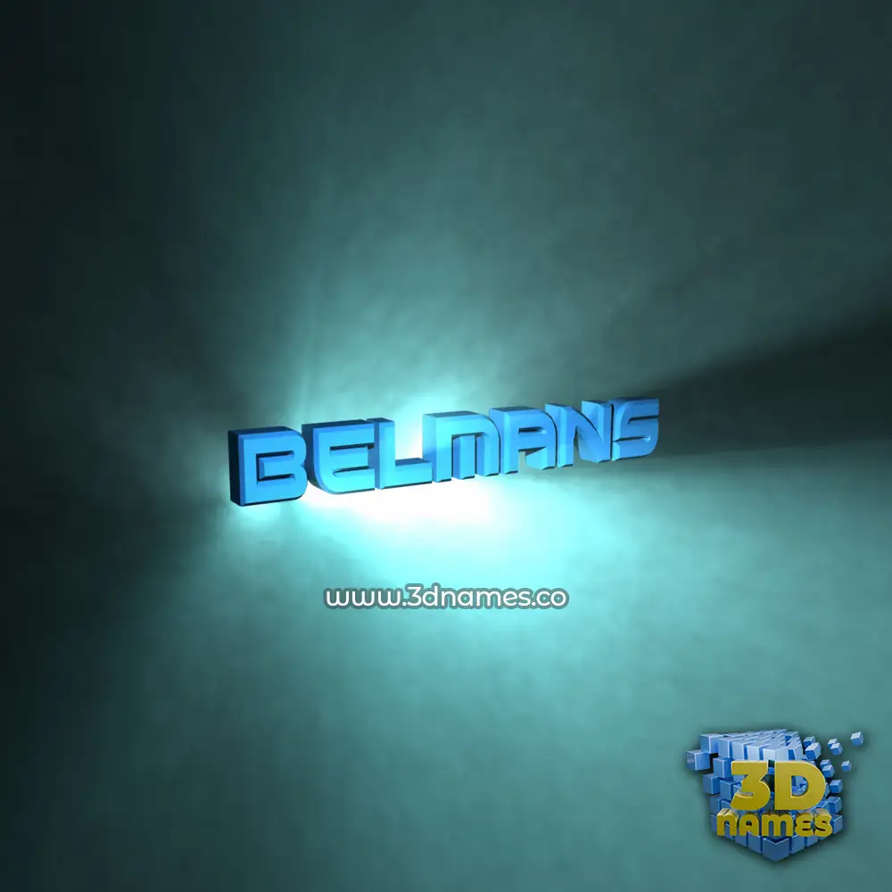 belmans in Light Shine style - 3D name wallpaper