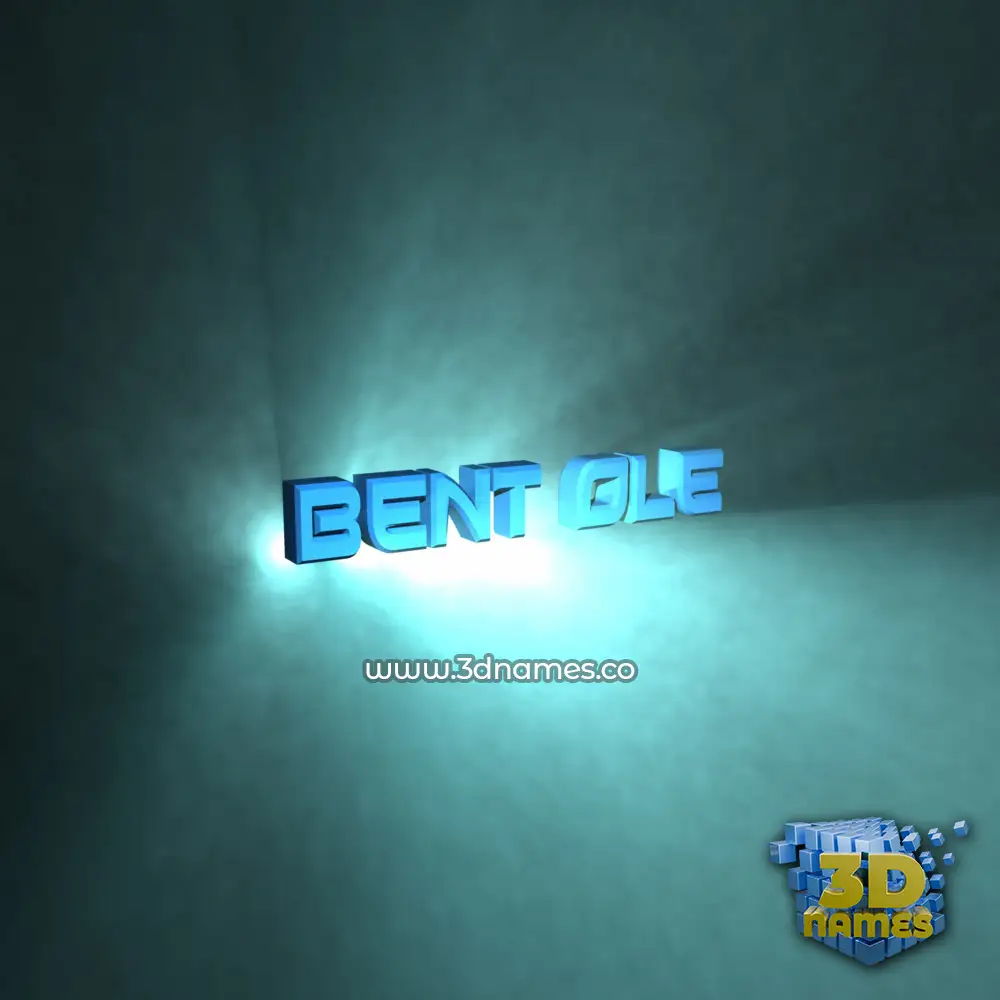 bent ole in Light Shine style - 3D name wallpaper