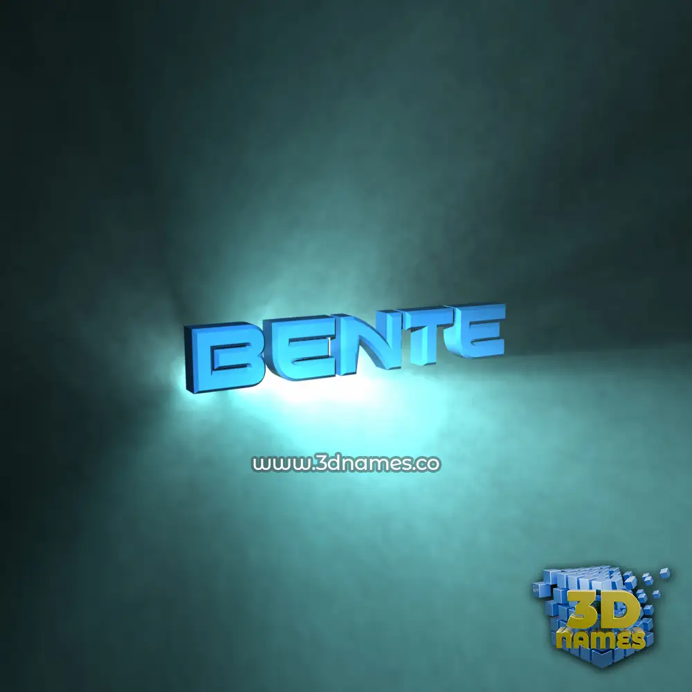 bente in Light Shine style - 3D name wallpaper