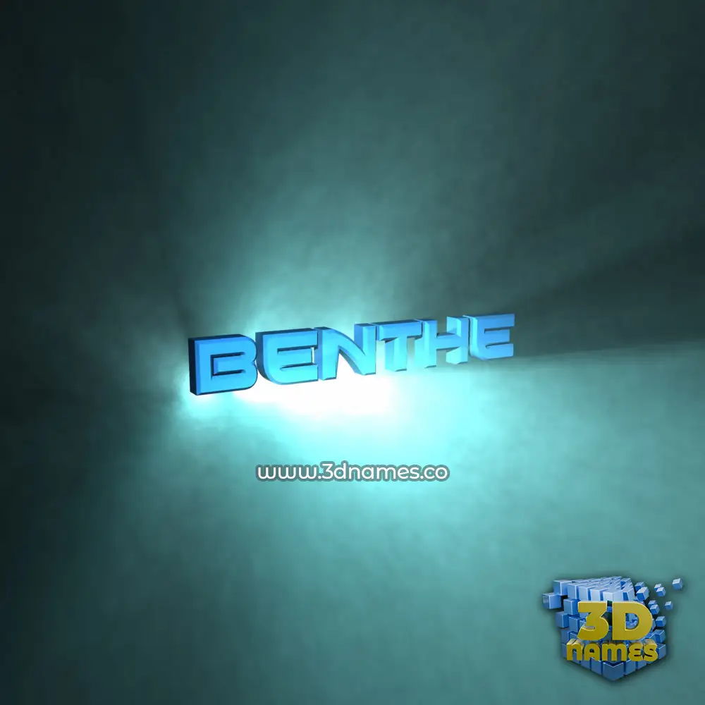 benthe in Light Shine style - 3D name wallpaper