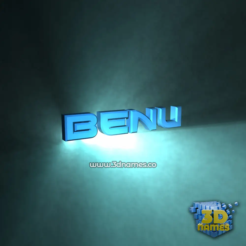 benu in Light Shine style - 3D name wallpaper