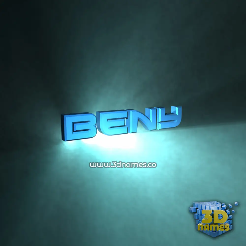 beny in Light Shine style - 3D name wallpaper