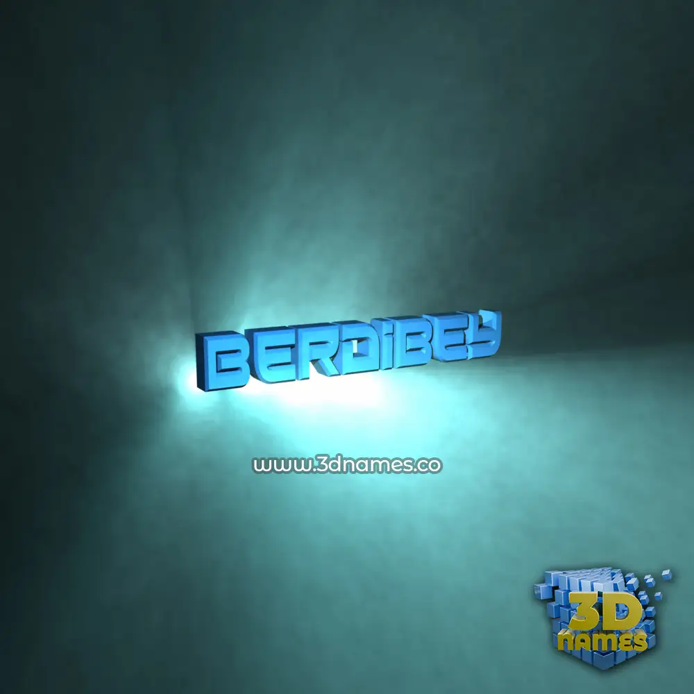 berdibey in Light Shine style - 3D name wallpaper