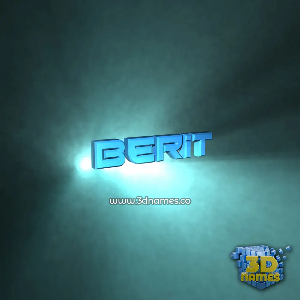 berit in Light Shine style - 3D name wallpaper