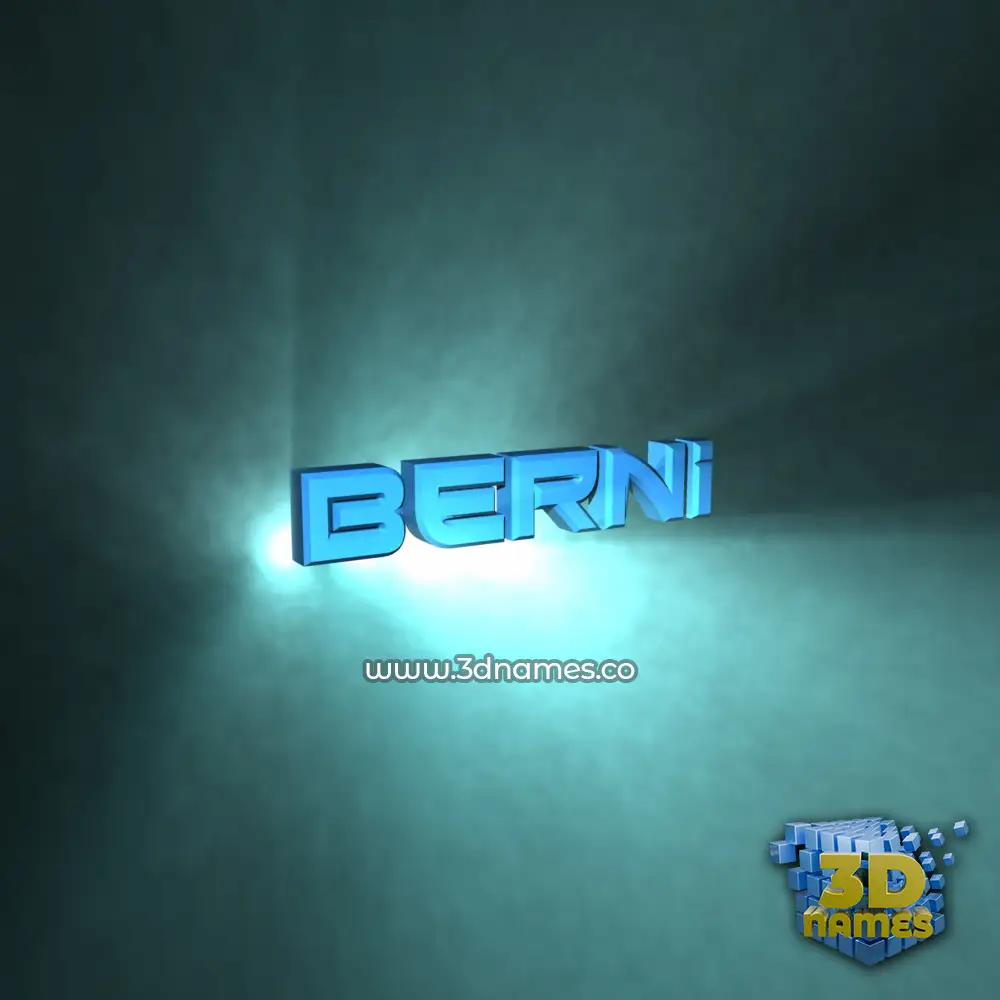 berni in Light Shine style - 3D name wallpaper