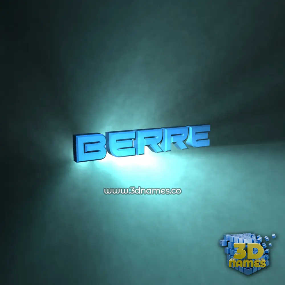 berre in Light Shine style - 3D name wallpaper