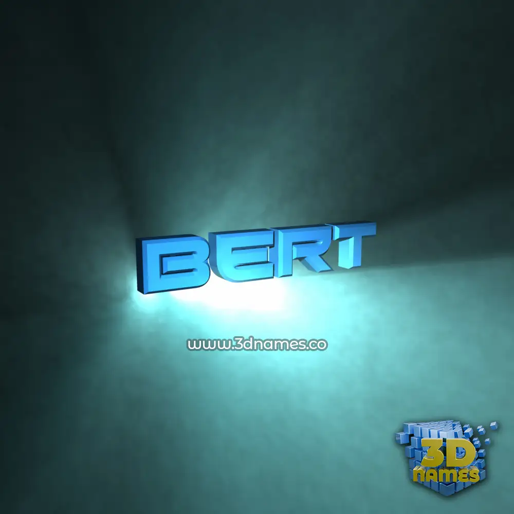 bert in Light Shine style - 3D name wallpaper