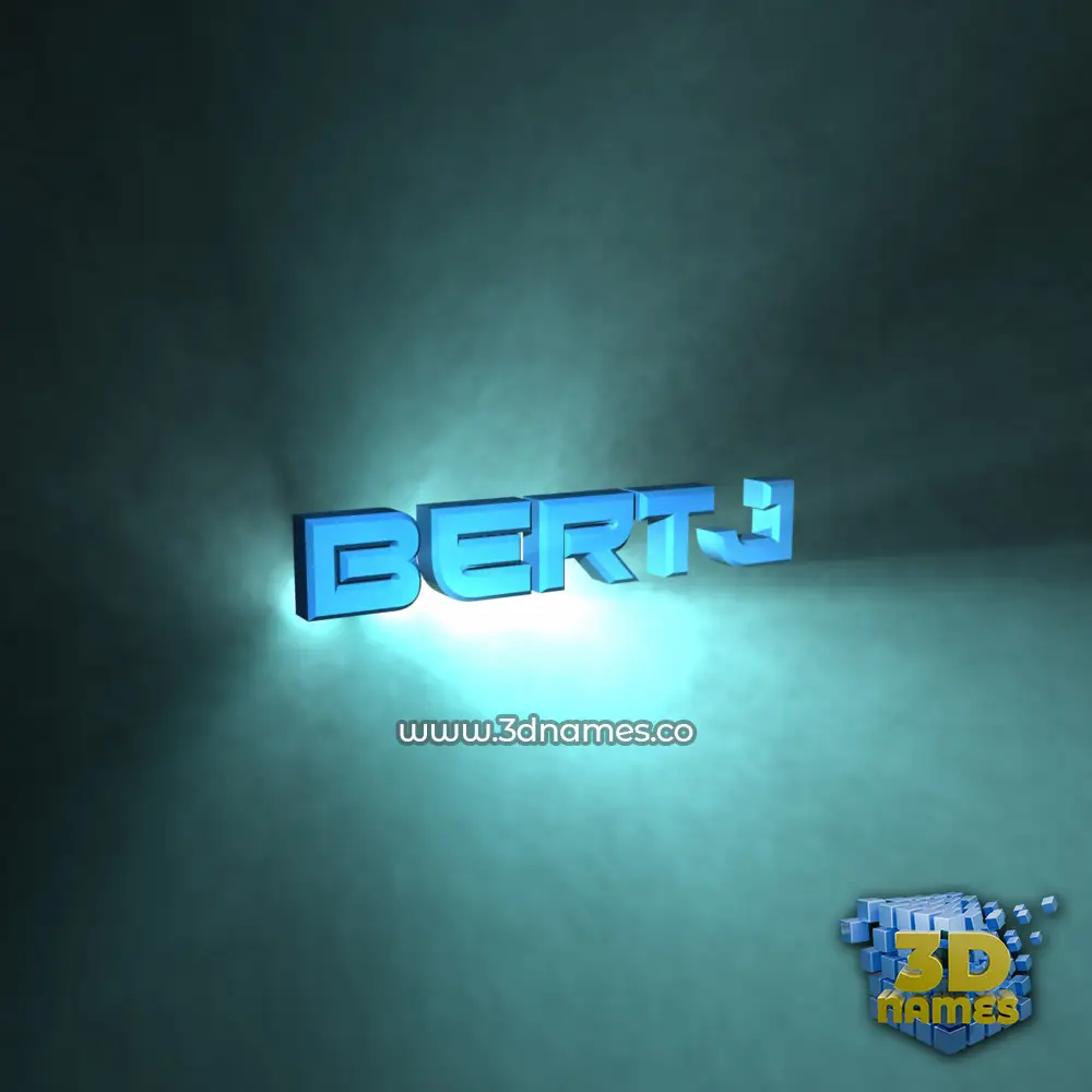 bertj in Light Shine style - 3D name wallpaper
