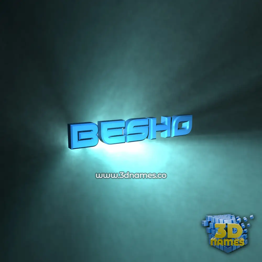 besho in Light Shine style - 3D name wallpaper