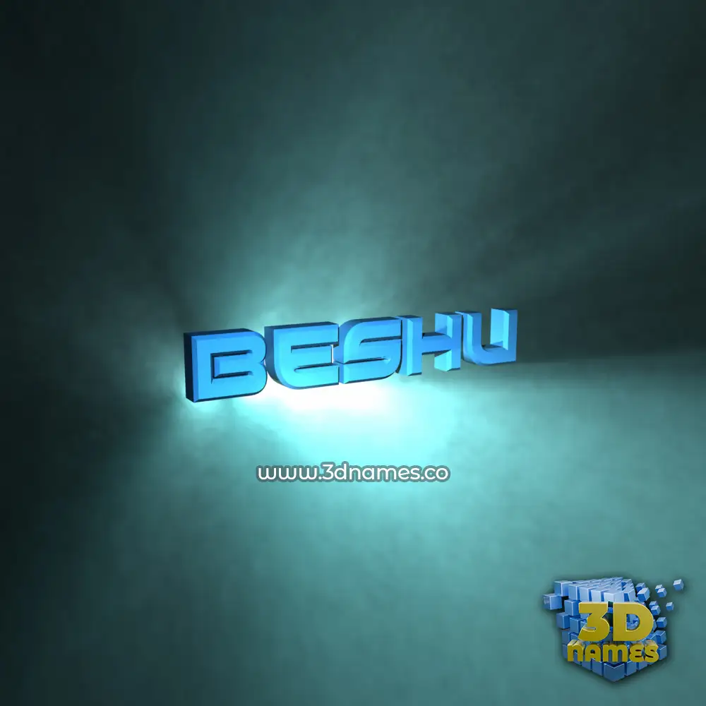 beshu in Light Shine style - 3D name wallpaper
