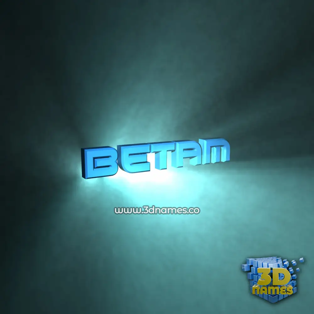 betam in Light Shine style - 3D name wallpaper