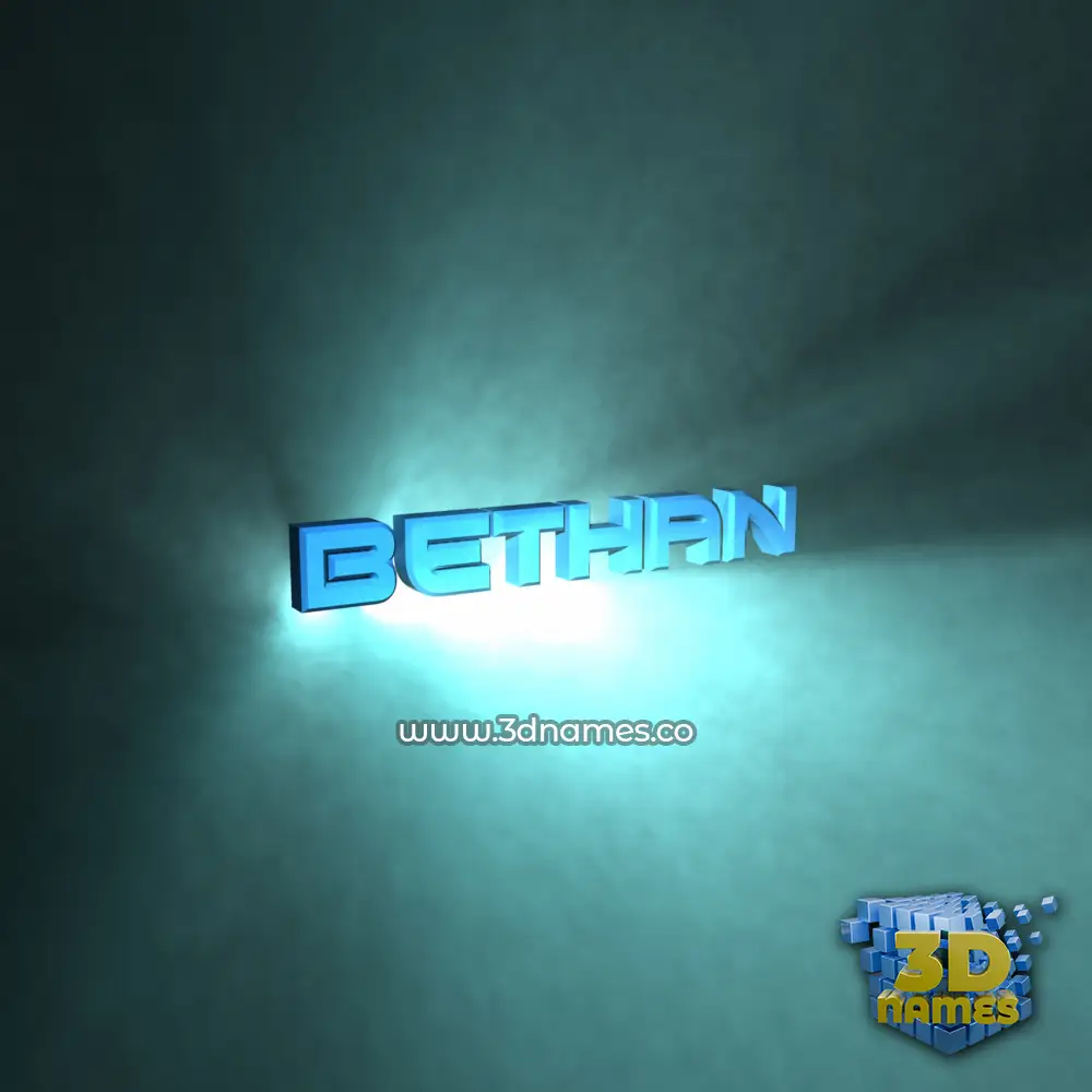 bethan in Light Shine style - 3D name wallpaper