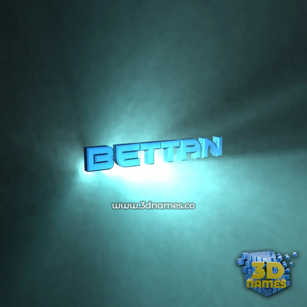 bettan in Light Shine style - 3D name wallpaper
