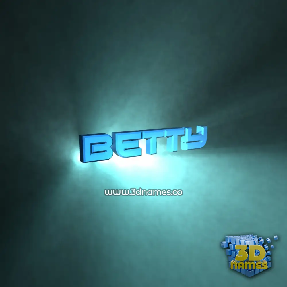 betty in Light Shine style - 3D name wallpaper